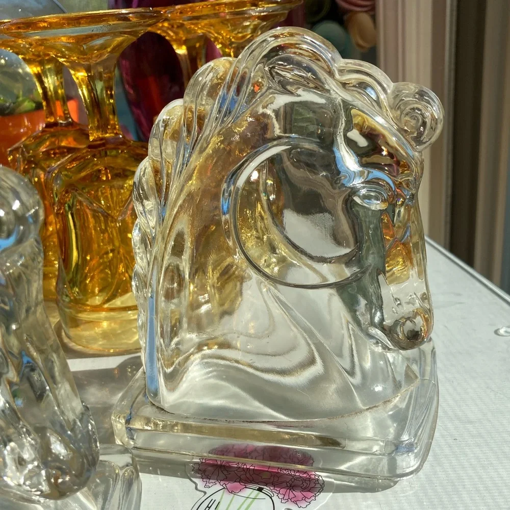 Federal Glass Horse Bookends - Picture 9 of 12